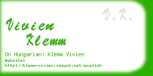 vivien klemm business card